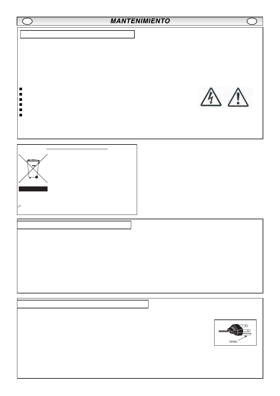 Mantenimient, Mantenimient o o, Mantenimiento | Declaración de conformidad, Requisitos del cable de alimentación de c.a | Sanyo CE42LM5R User Manual | Page 54 / 68