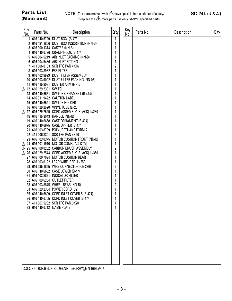 Sanyo SC-24L User Manual | Page 3 / 4