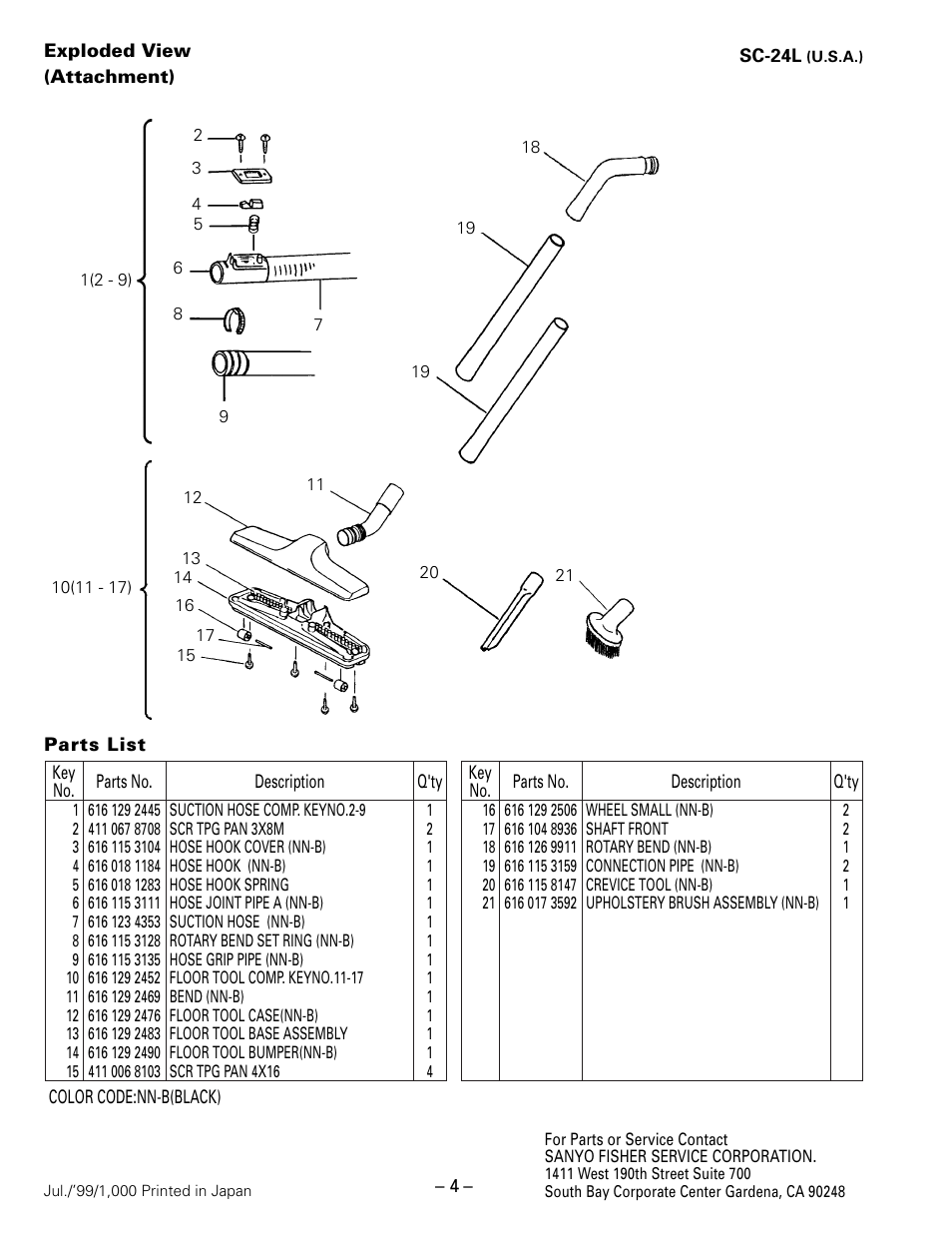 Sanyo SC-24L User Manual | Page 4 / 4