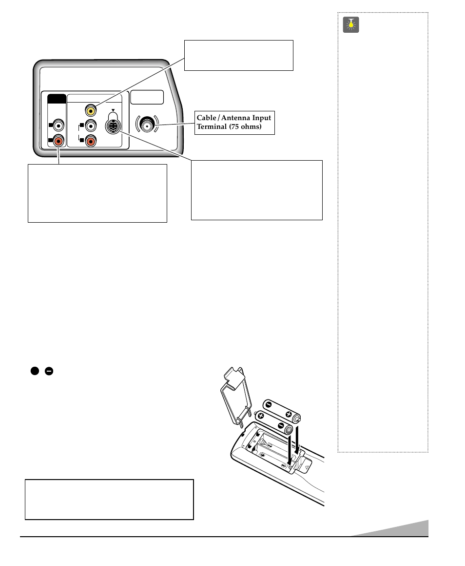 Universal/multimedia remote control, Rear panel, Quicktips | 5installing bat teries (2 aa not included), Be sure batteries are installed correctly | Sanyo DS31520 User Manual | Page 5 / 68