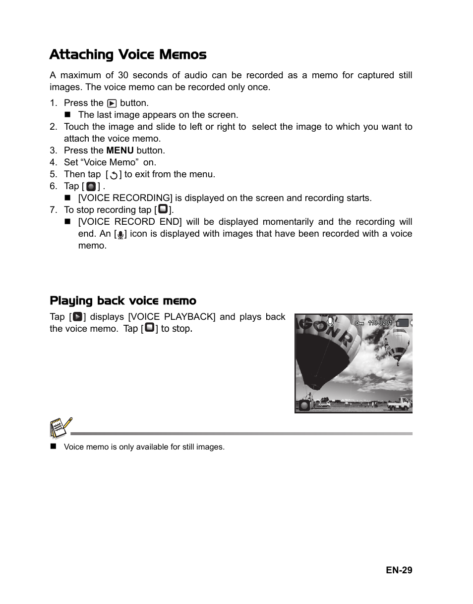 27 face enlarge | Sanyo VPC TP1000 User Manual | Page 30 / 48