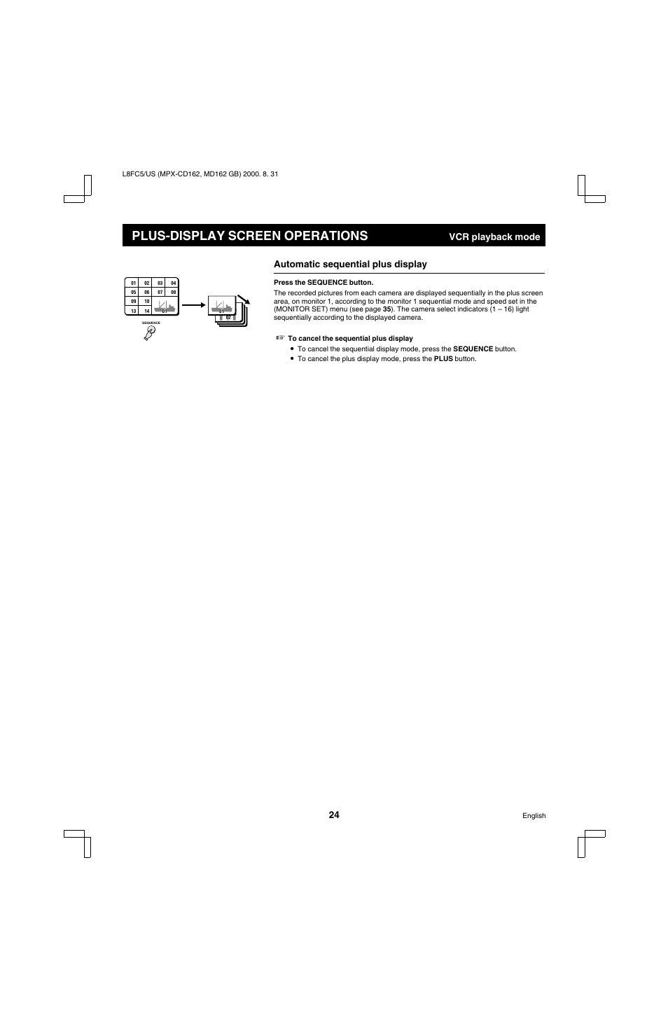 Plus-display screen operations | Sanyo MPX-MD162 User Manual | Page 25 / 55