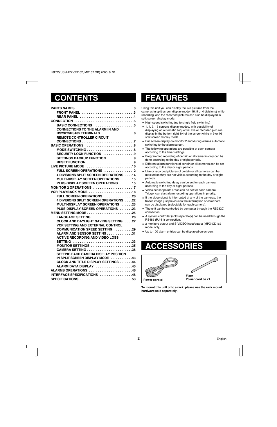 Sanyo MPX-MD162 User Manual | Page 3 / 55