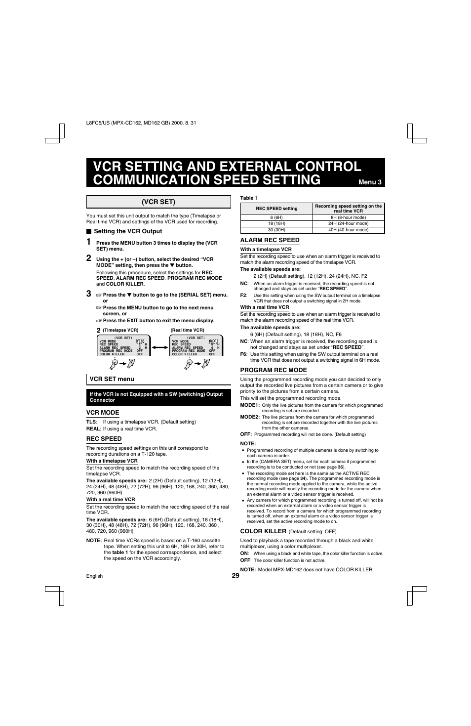 Sanyo MPX-MD162 User Manual | Page 30 / 55