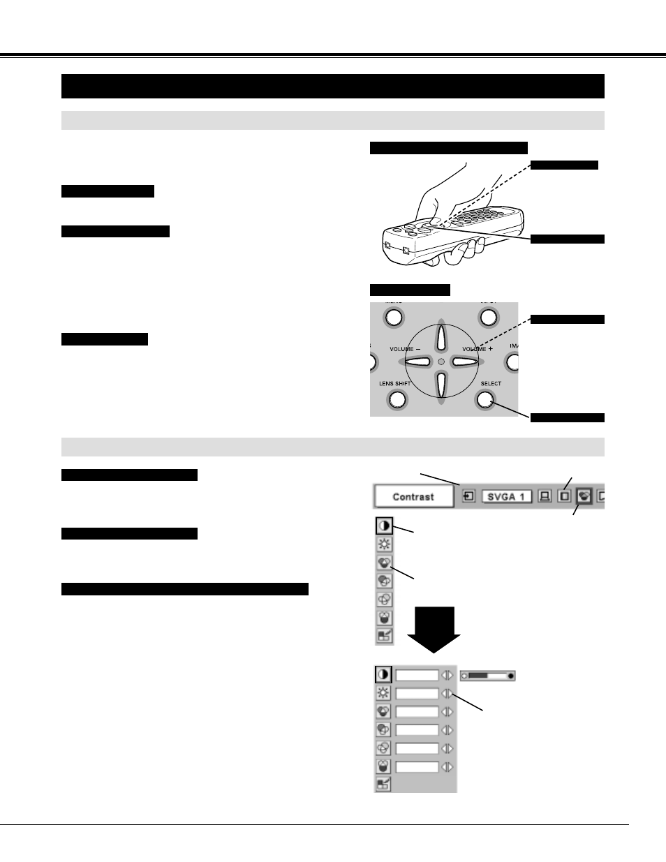 Operating on-screen menu, Before operation | Sanyo PLV-70 User Manual | Page 17 / 48