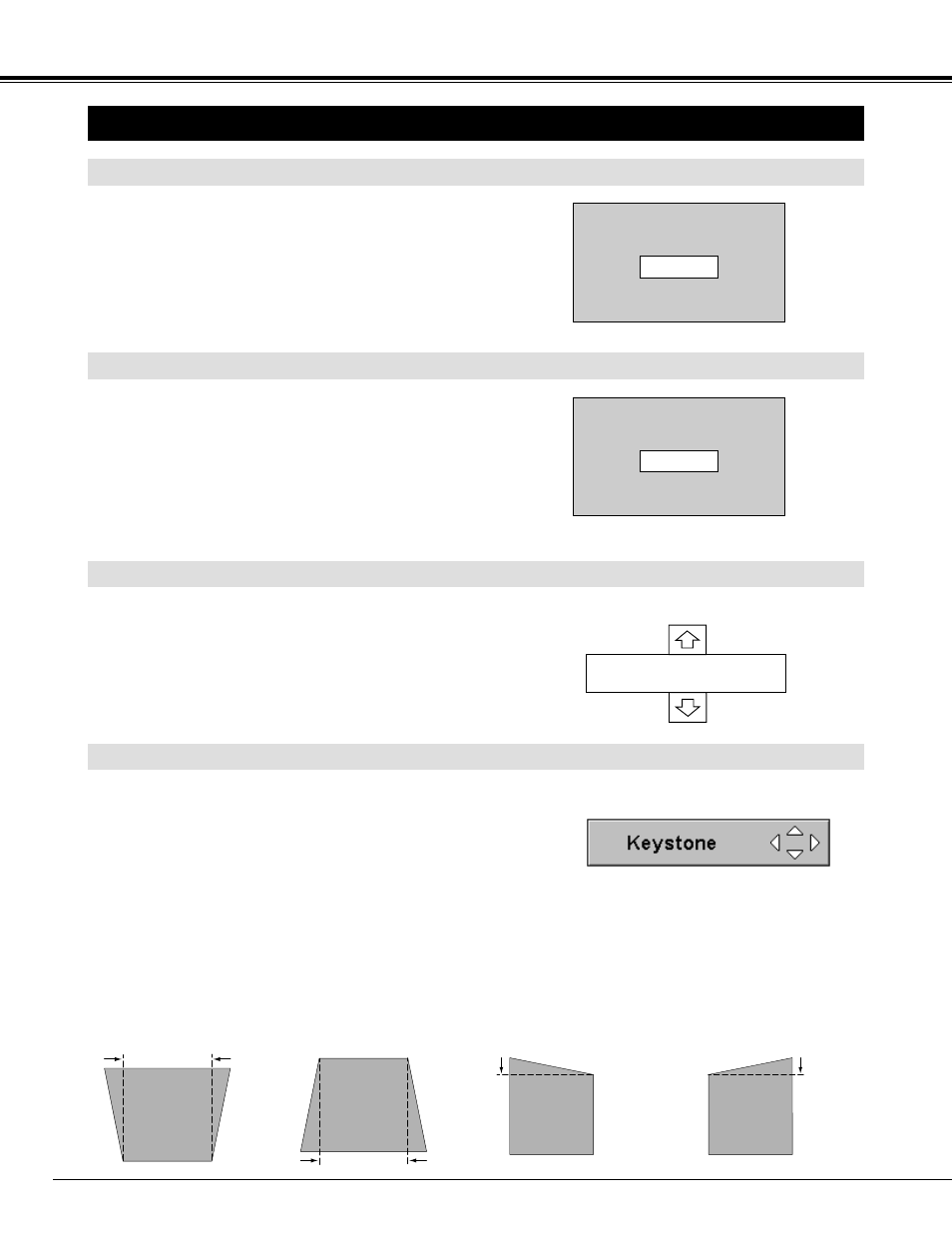 20 basic operation, Adjusting screen, Zoom adjustment focus adjustment | Lens shift adjustment, Keystone adjustment | Sanyo PLV-70 User Manual | Page 20 / 48