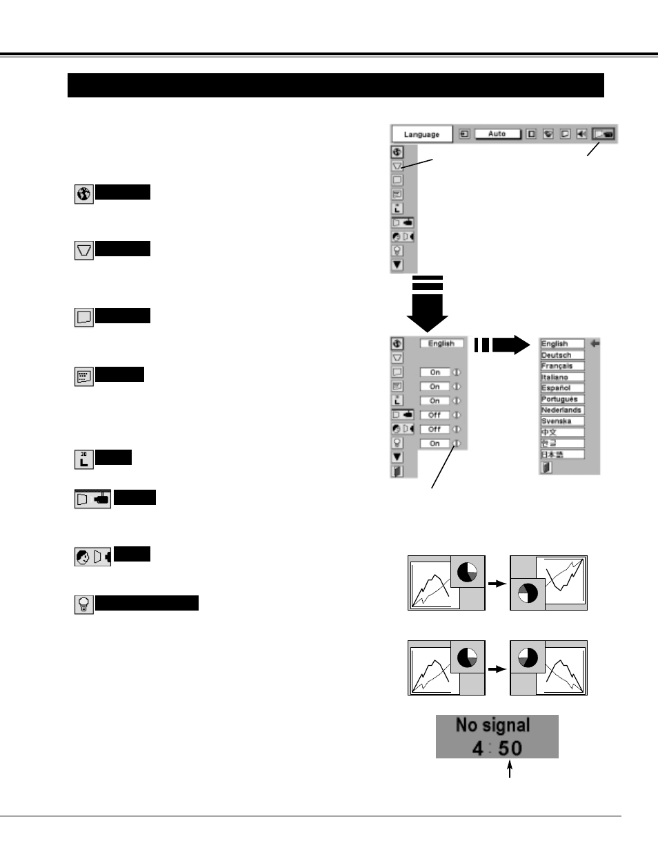 37 setting, Setting menu | Sanyo PLV-70 User Manual | Page 37 / 48