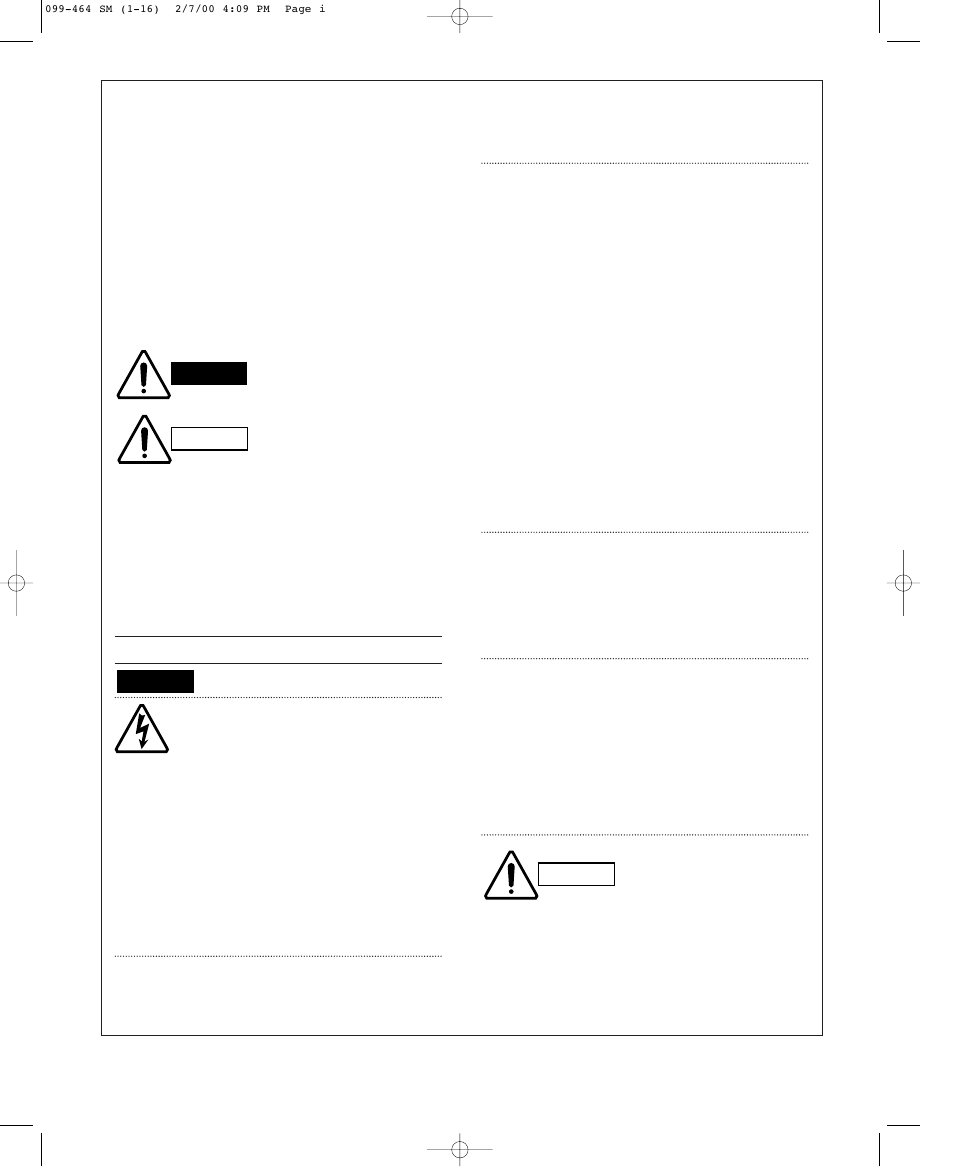 Important! please read before starting | Sanyo CL1852 User Manual | Page 2 / 81