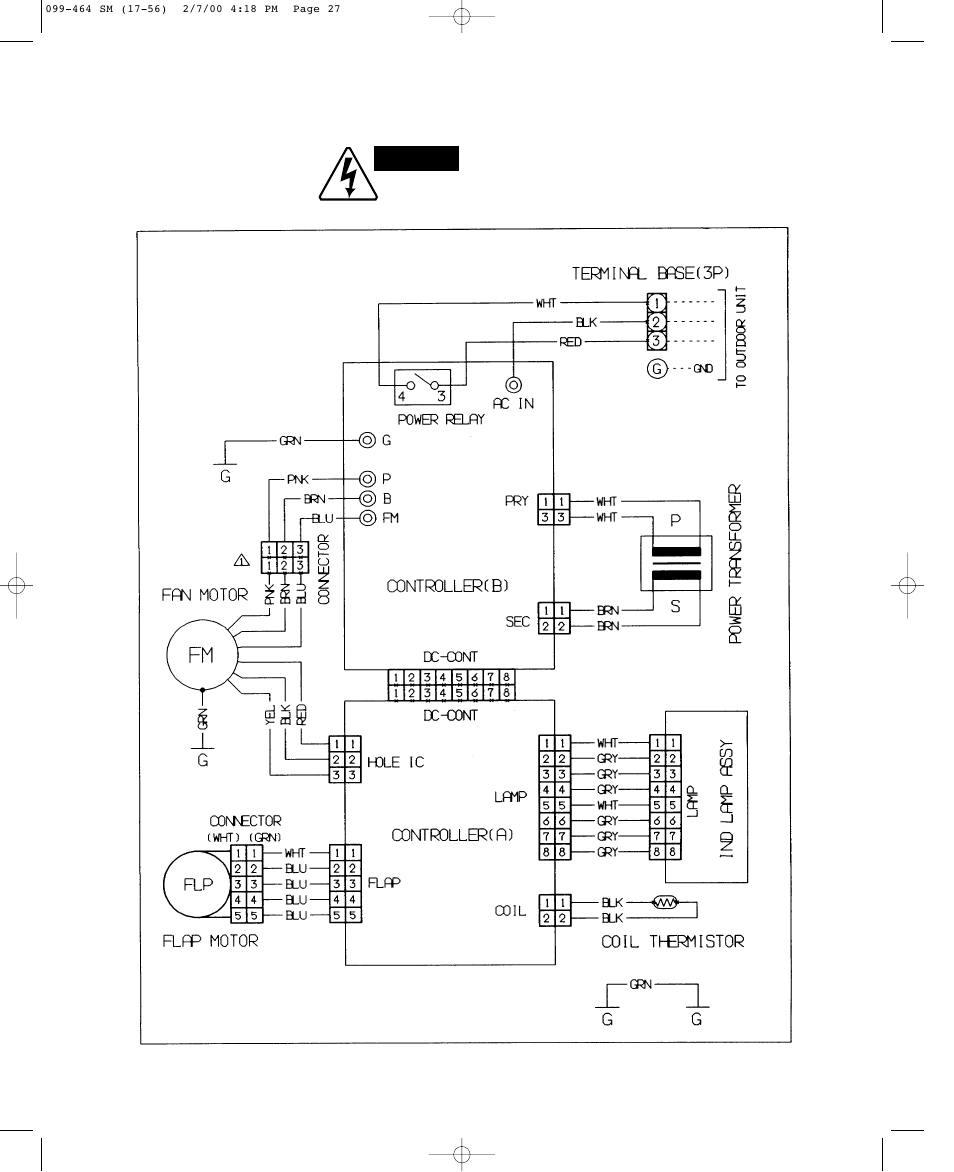 2. electric wiring diagrams | Sanyo CL1852 User Manual | Page 30 / 81