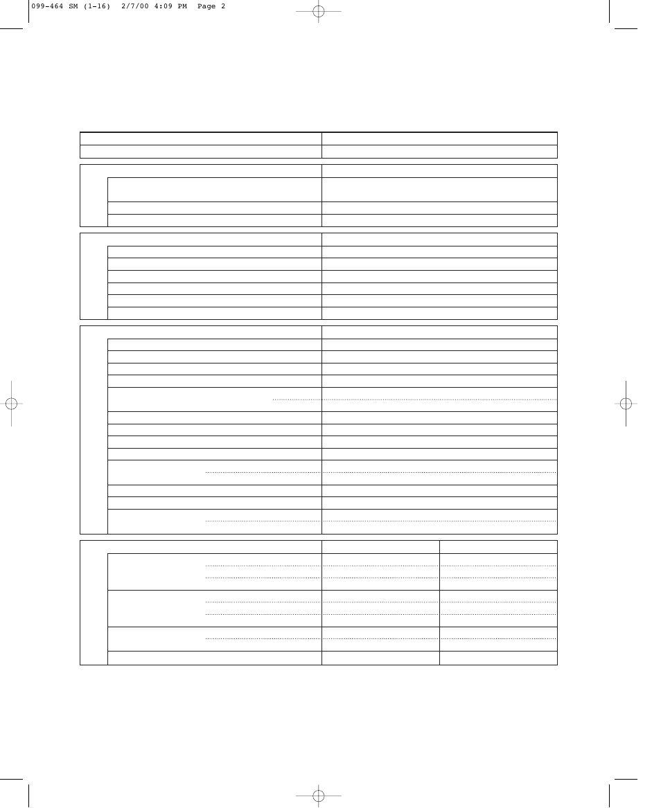 Specifications, 1. unit specifications | Sanyo CL1852 User Manual | Page 5 / 81