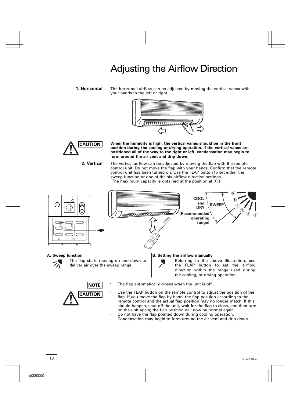 Adjusting the airflow direction | Sanyo CL1852 User Manual | Page 75 / 81