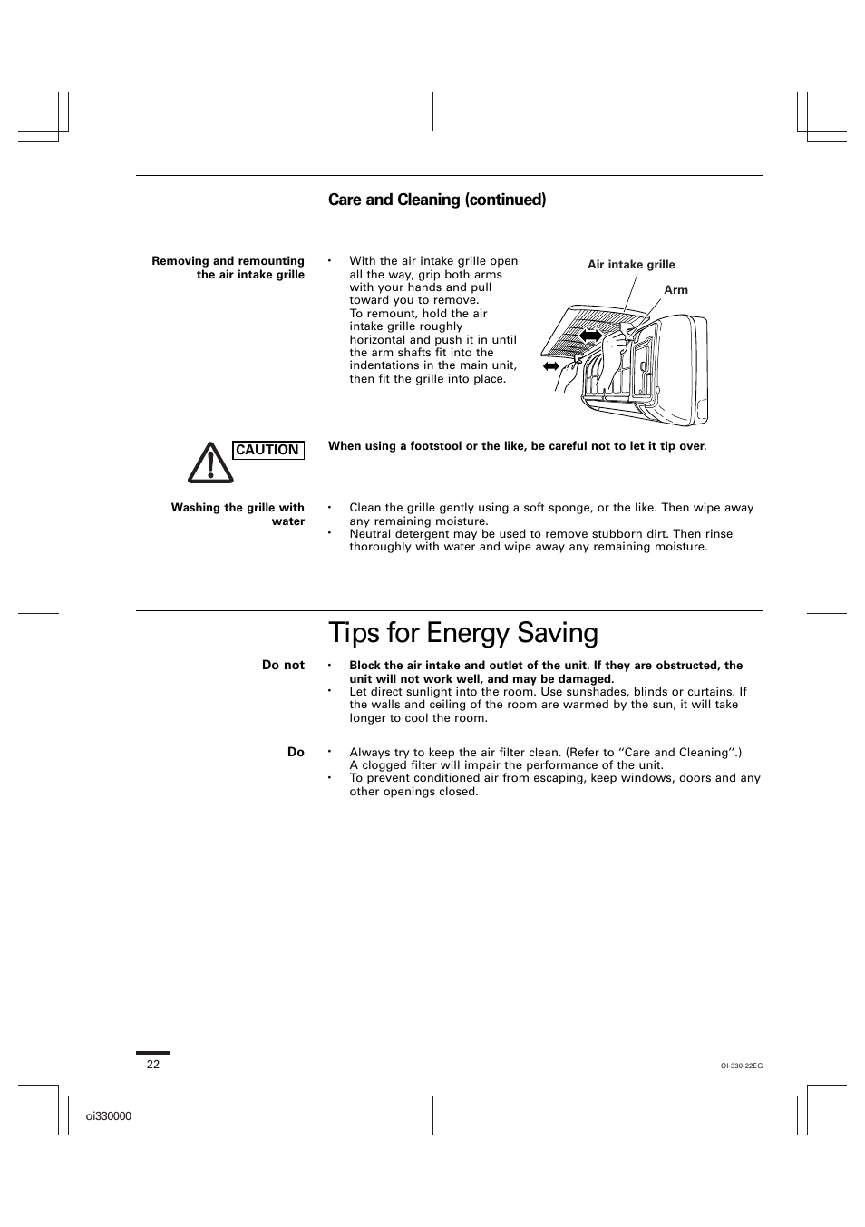 Tips for energy saving, Care and cleaning (continued) | Sanyo CL1852 User Manual | Page 79 / 81