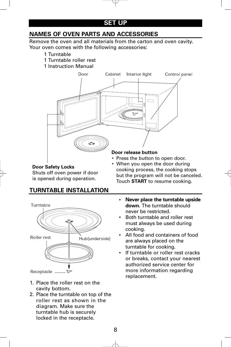 Set up | Sanyo EM-S9515W User Manual | Page 8 / 36