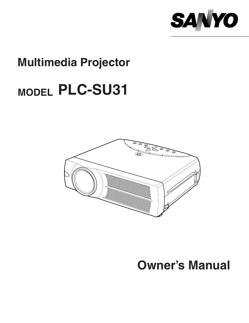 Sanyo PLC-SU31 User Manual | 44 pages