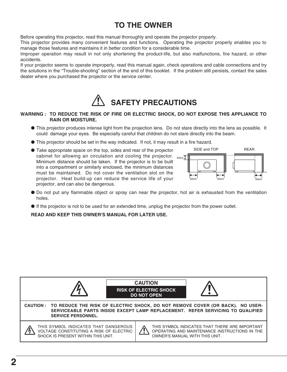 Sanyo PLC-SU31 User Manual | Page 2 / 44