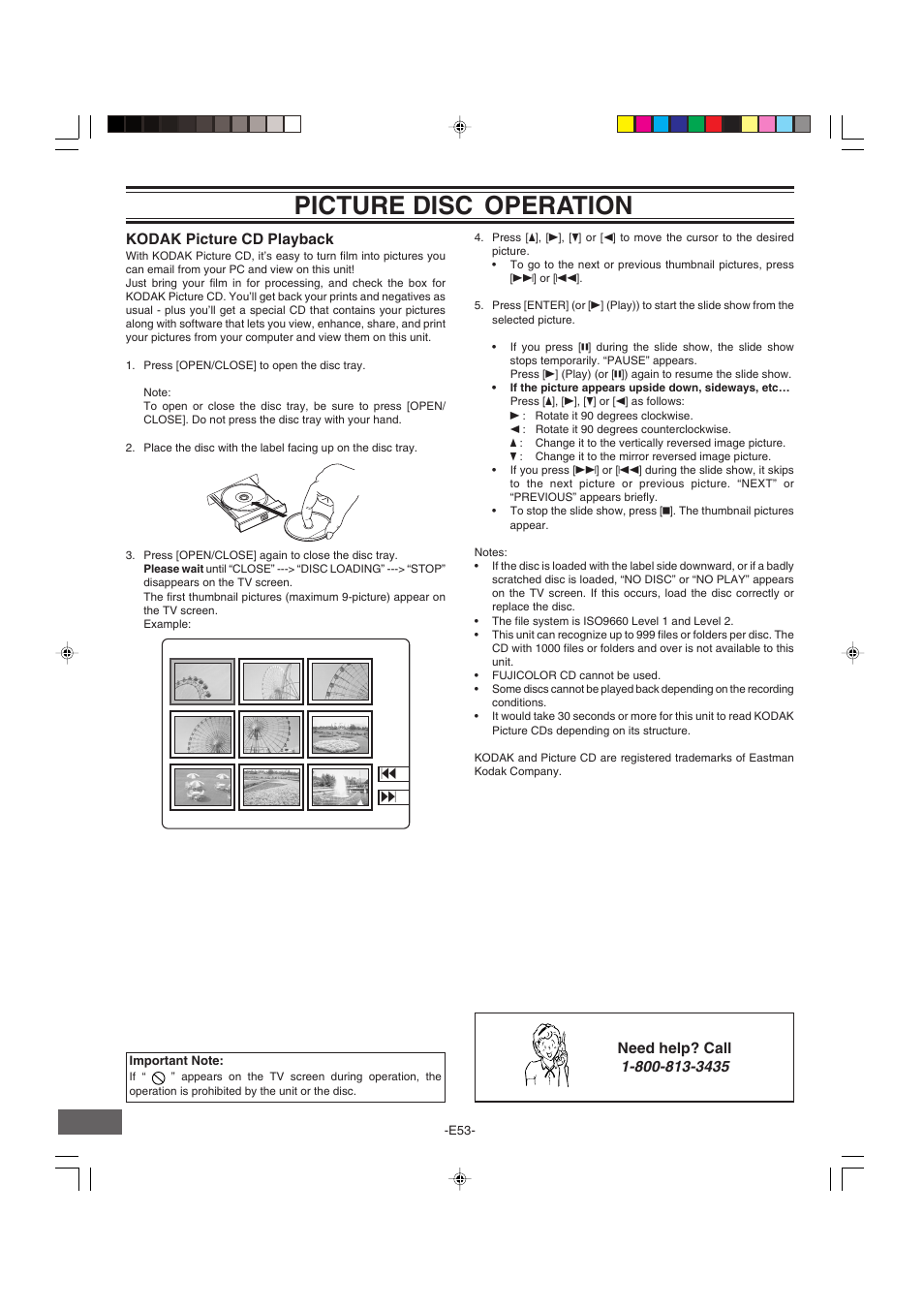 Picture disc, Operation | Sanyo DRW-500 User Manual | Page 54 / 64