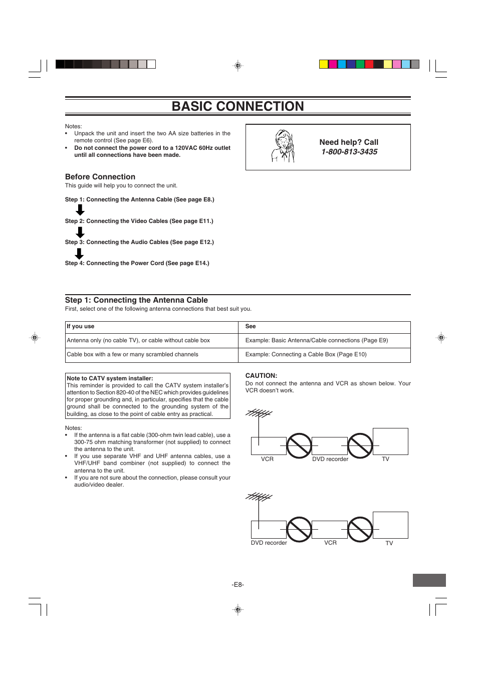 Basic connection | Sanyo DRW-500 User Manual | Page 9 / 64