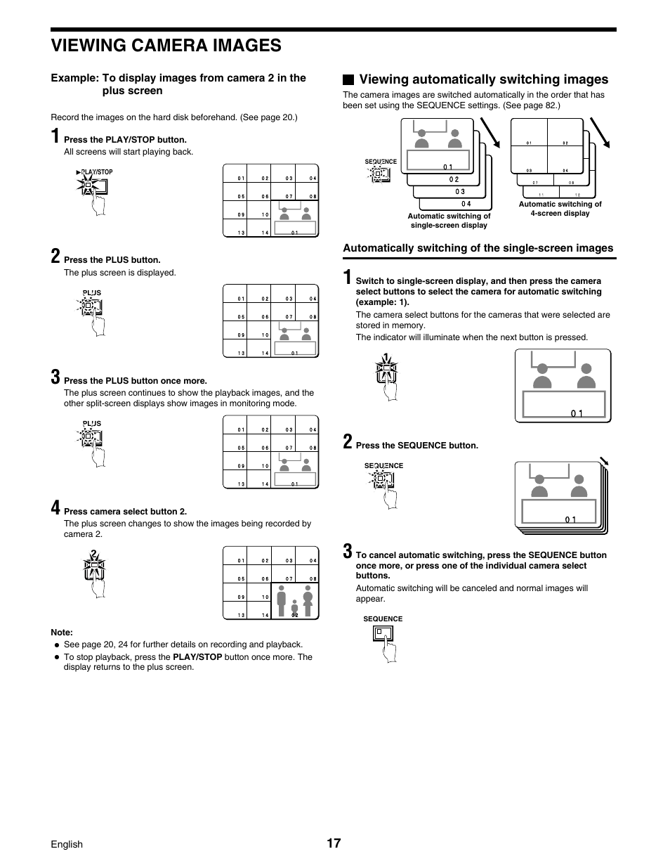 Viewing camera images | Sanyo DSR-3016 User Manual | Page 18 / 96