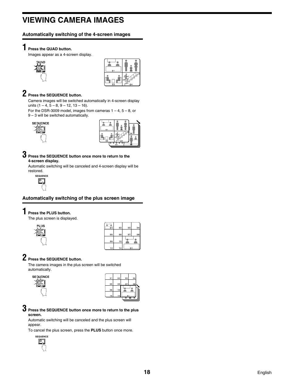 Viewing camera images | Sanyo DSR-3016 User Manual | Page 19 / 96