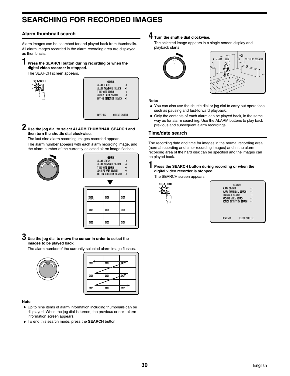 Searching for recorded images | Sanyo DSR-3016 User Manual | Page 31 / 96