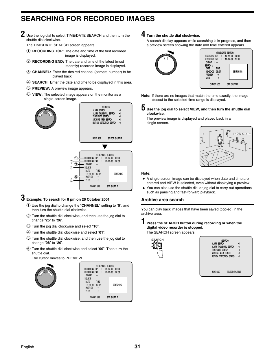 Searching for recorded images | Sanyo DSR-3016 User Manual | Page 32 / 96