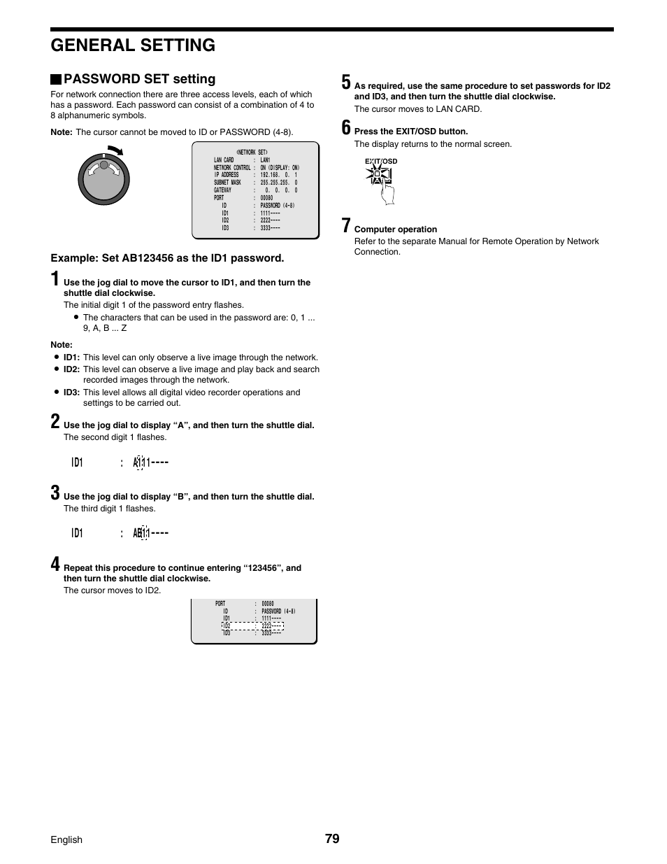 General setting | Sanyo DSR-3016 User Manual | Page 80 / 96
