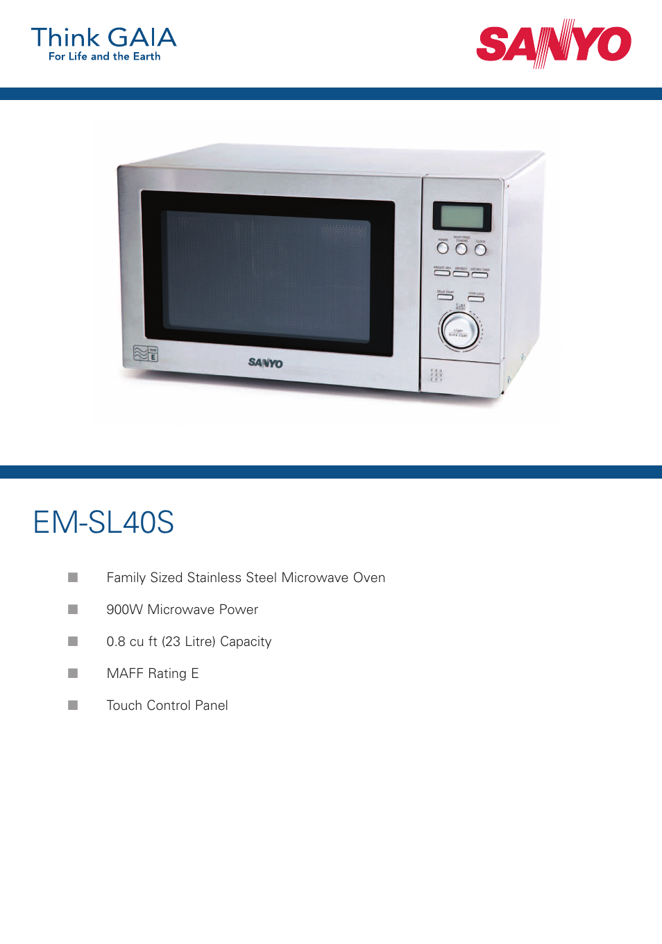 Sanyo EM-SL40S User Manual | 2 pages