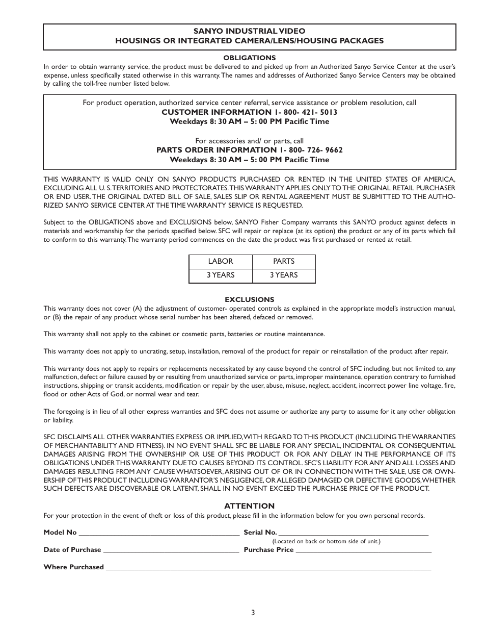 Sanyo MTS-2030 User Manual | Page 3 / 4