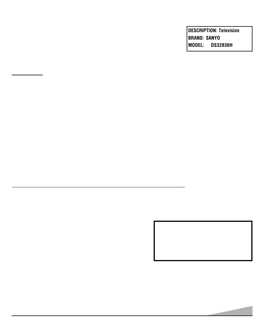 Mexico guarantee | Sanyo DS32830H User Manual | Page 23 / 68