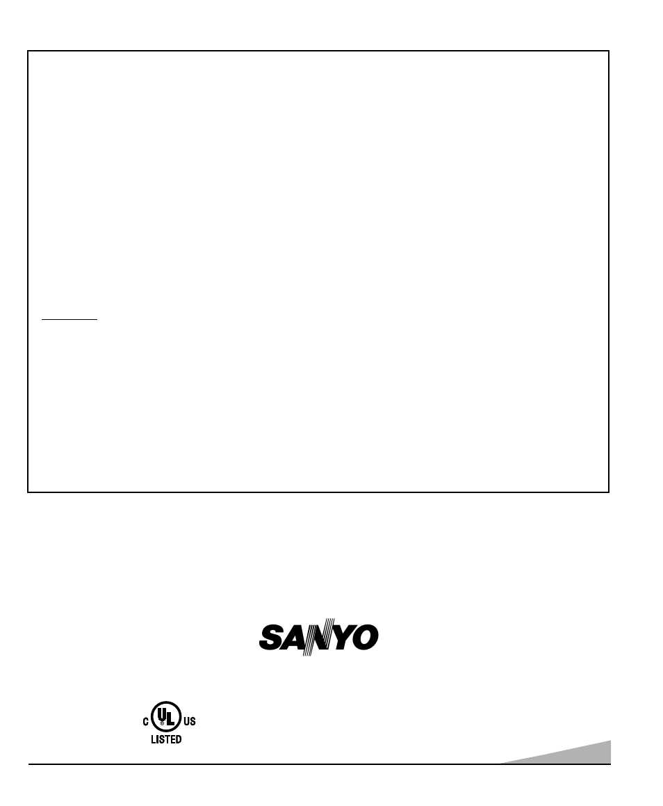 Garantía, estados unidos y canadá | Sanyo DS32830H User Manual | Page 47 / 68
