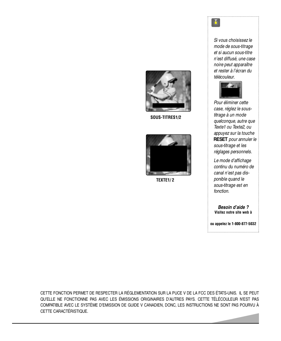 Sous-titrage (cc), Renseignements sur le guide v, 65 conseils | Sanyo DS32830H User Manual | Page 65 / 68