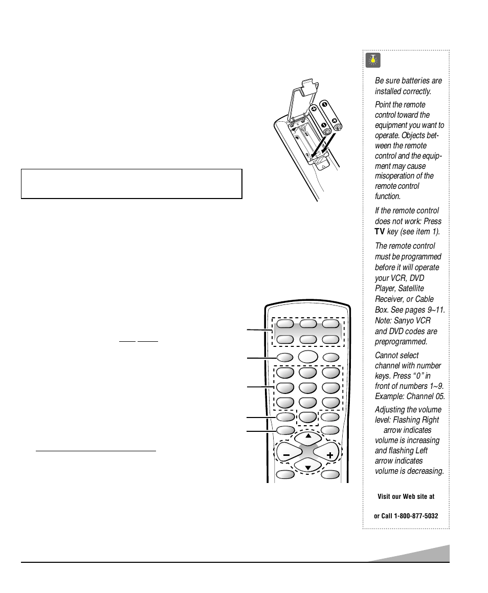 Using the multimedia remote control, Quicktips | Sanyo DS32830H User Manual | Page 7 / 68