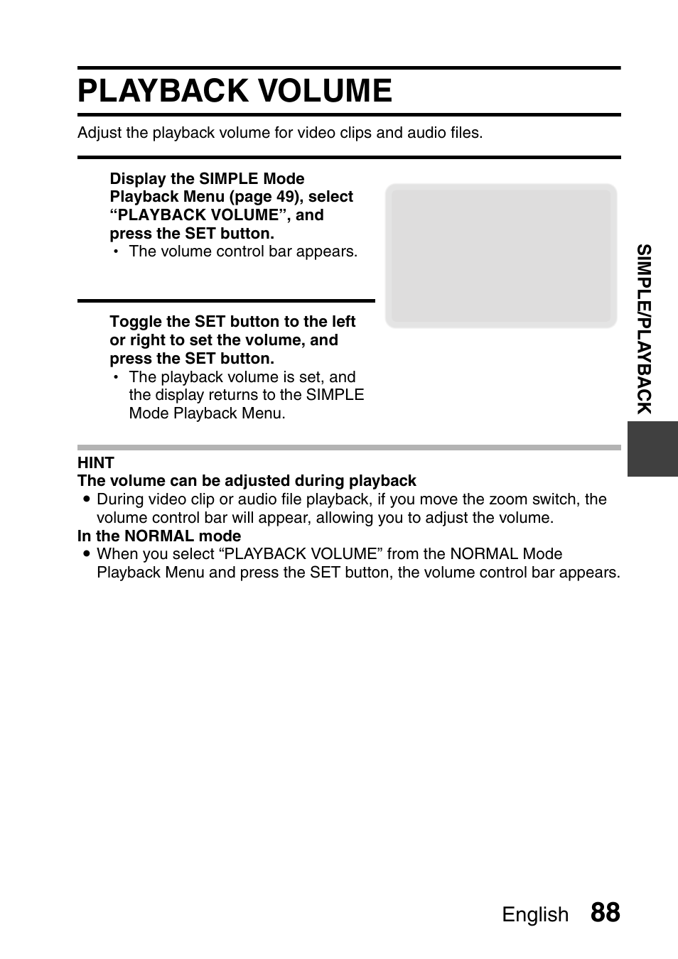 Playback volume | Sanyo VPC-HD1000 User Manual | Page 103 / 243