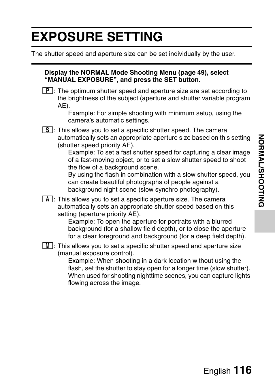 Exposure setting, English | Sanyo VPC-HD1000 User Manual | Page 131 / 243