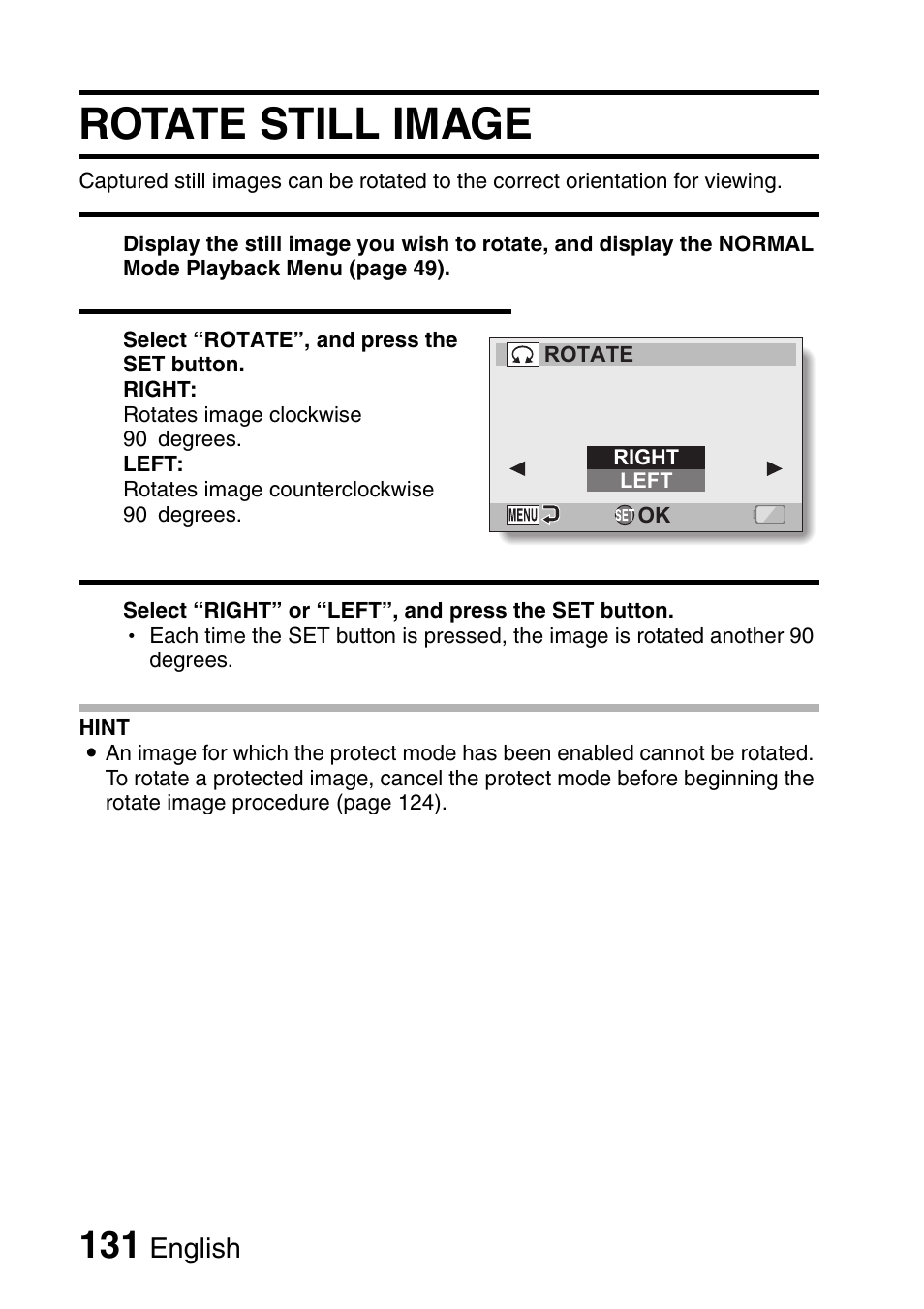 Rotate still image | Sanyo VPC-HD1000 User Manual | Page 146 / 243