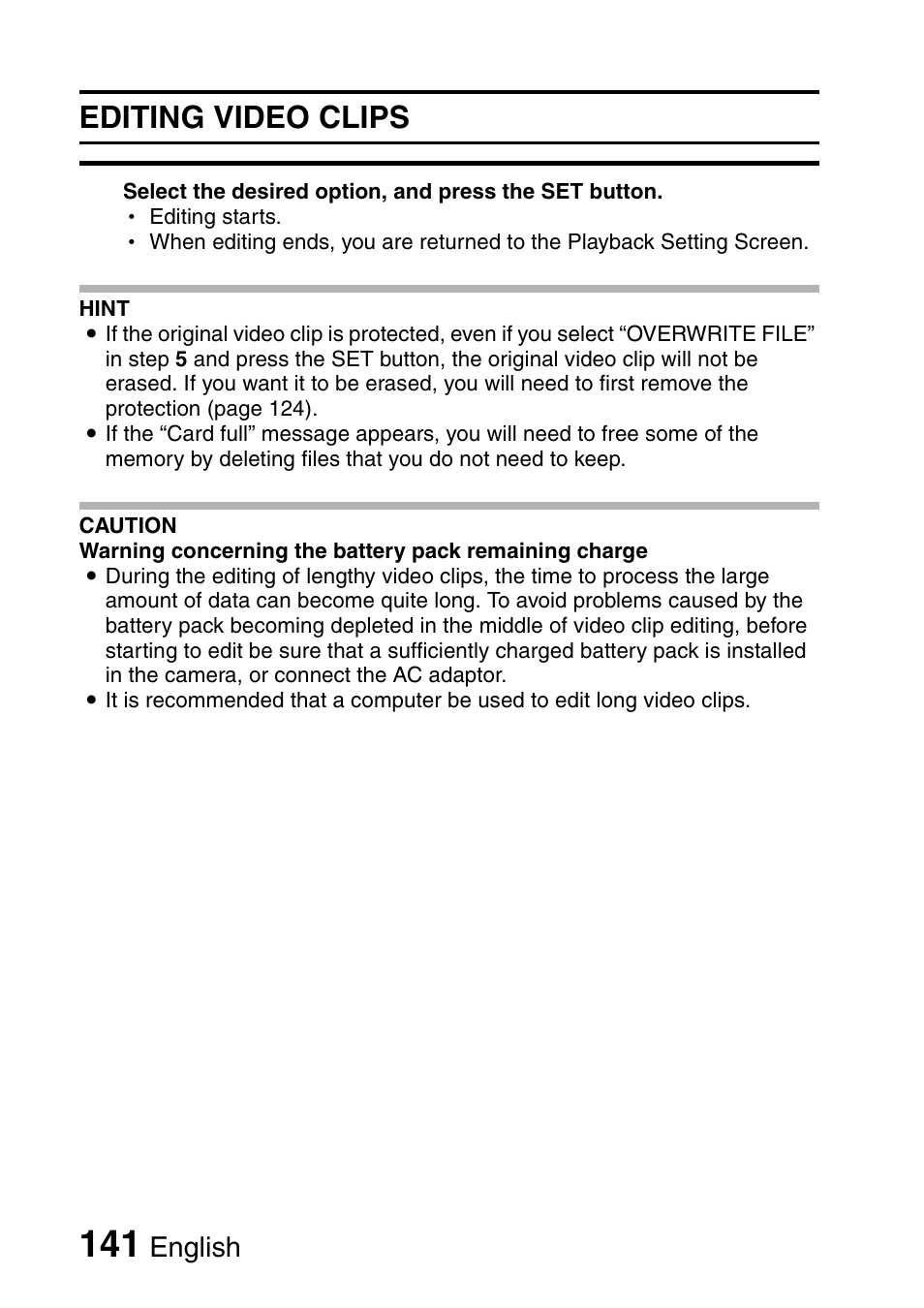 Editing video clips | Sanyo VPC-HD1000 User Manual | Page 156 / 243