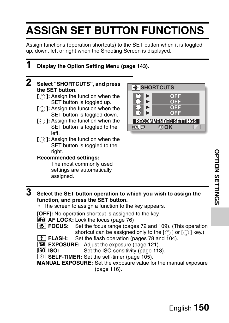 Assign set button functions, English | Sanyo VPC-HD1000 User Manual | Page 165 / 243