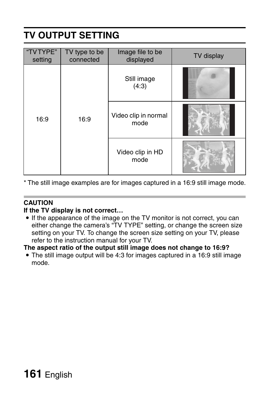 Tv output setting, English | Sanyo VPC-HD1000 User Manual | Page 176 / 243