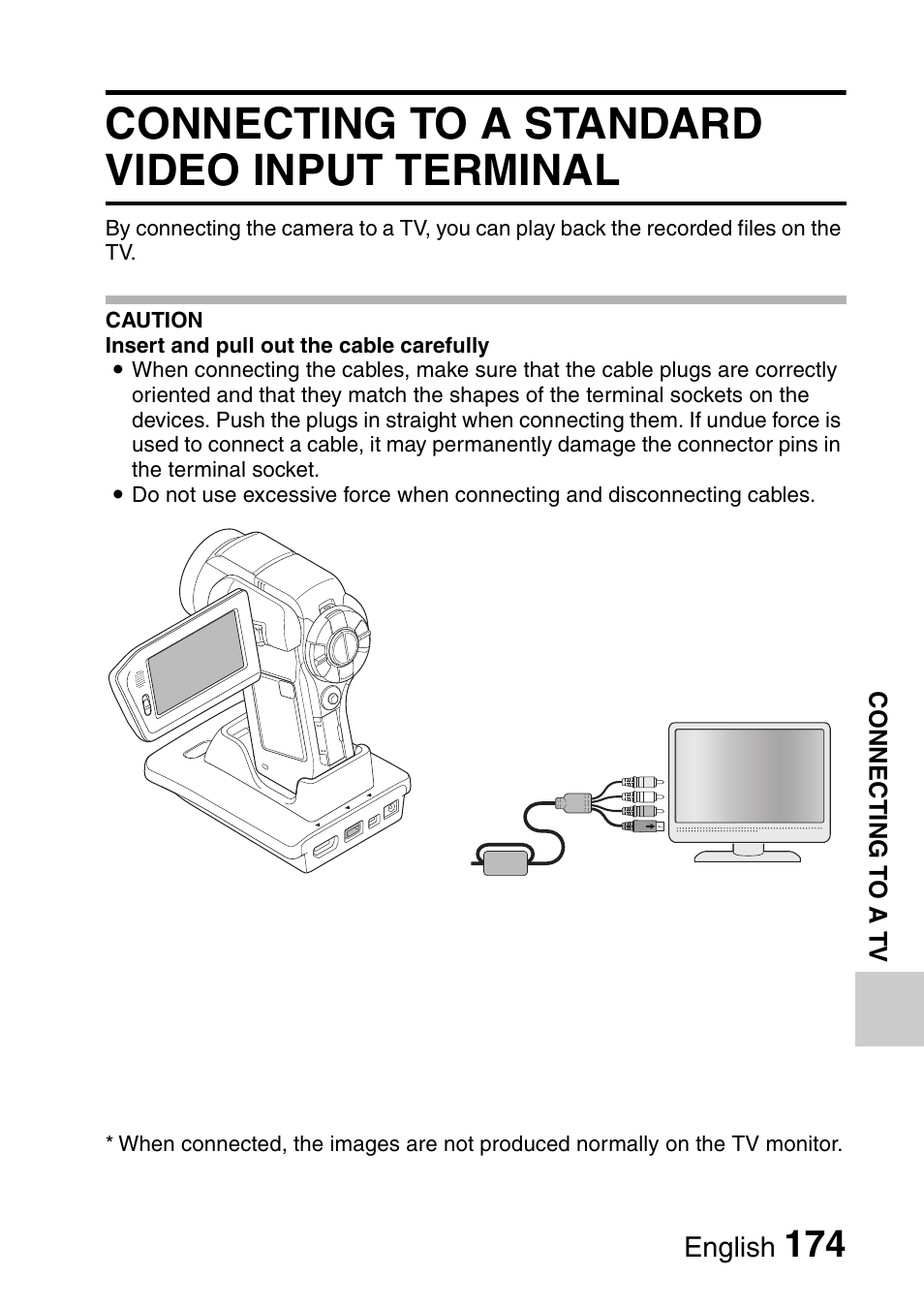 Connecting to a standard video input terminal, English | Sanyo VPC-HD1000 User Manual | Page 189 / 243