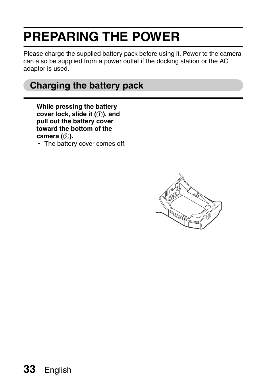 Preparing the power | Sanyo VPC-HD1000 User Manual | Page 48 / 243