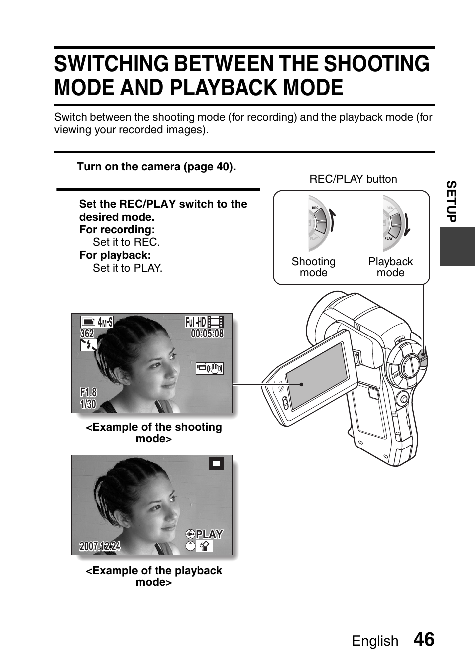 English | Sanyo VPC-HD1000 User Manual | Page 61 / 243