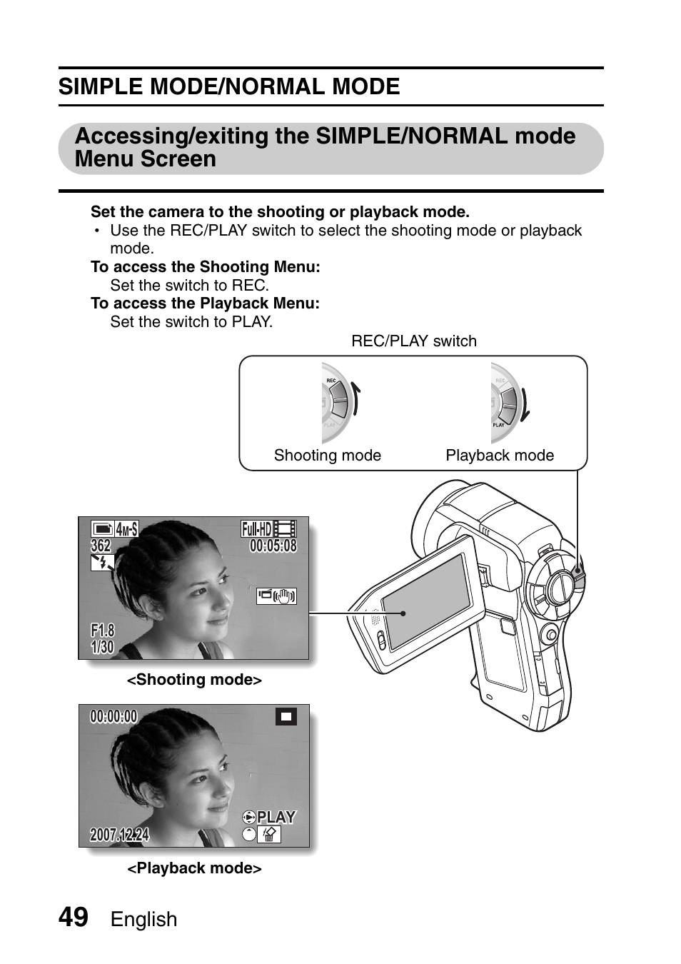 English | Sanyo VPC-HD1000 User Manual | Page 64 / 243