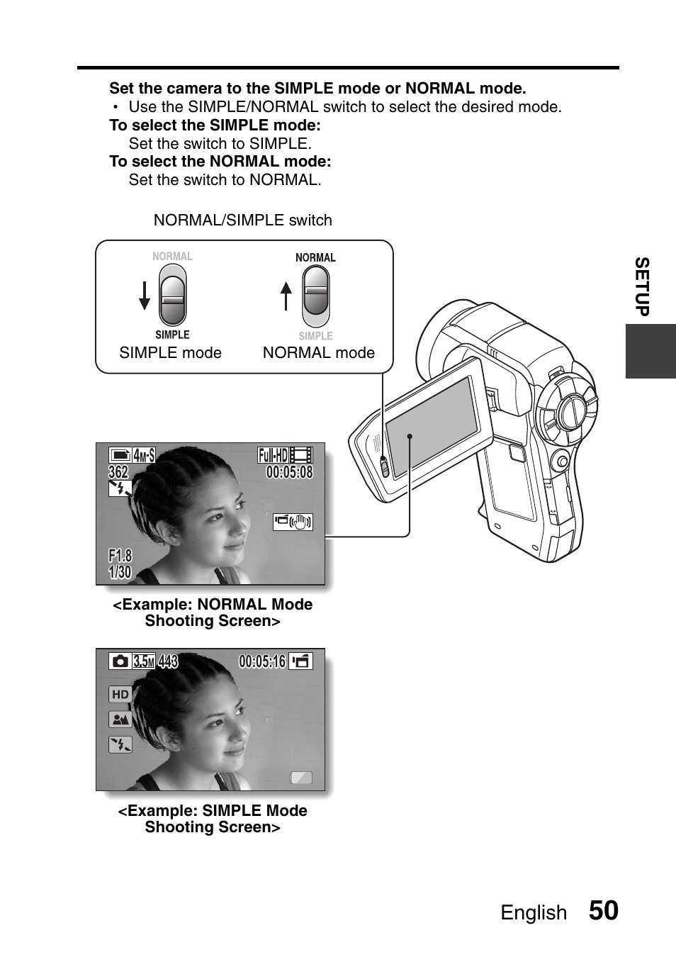 English | Sanyo VPC-HD1000 User Manual | Page 65 / 243