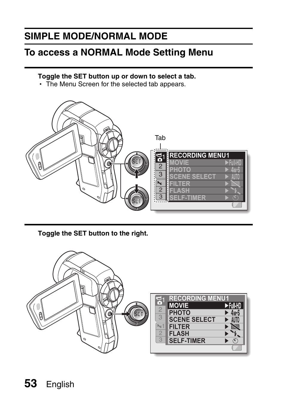 English | Sanyo VPC-HD1000 User Manual | Page 68 / 243