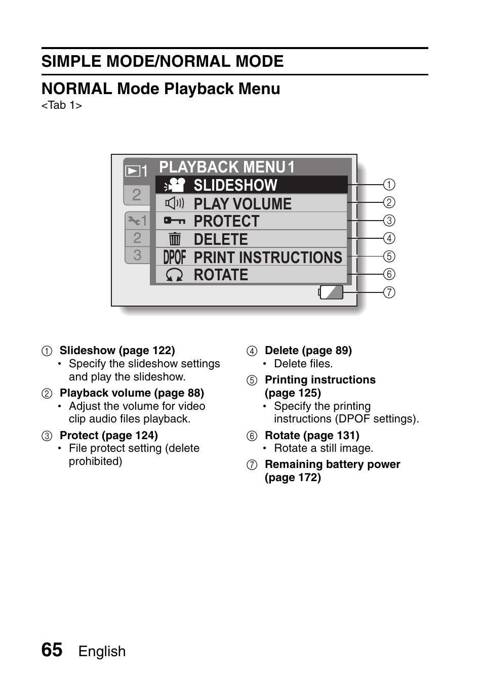 Simple mode/normal mode normal mode playback menu | Sanyo VPC-HD1000 User Manual | Page 80 / 243