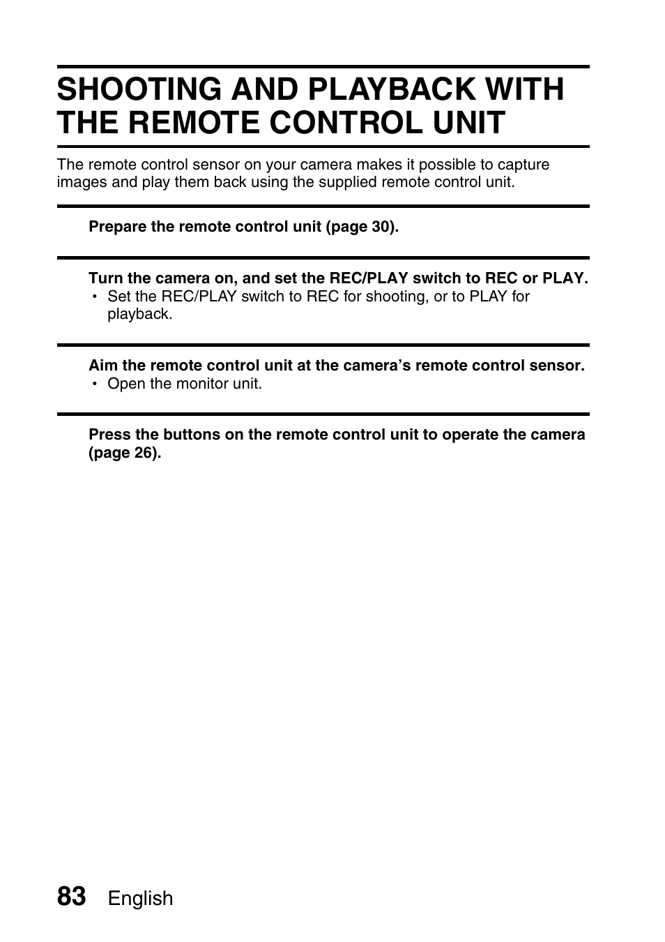 Shooting and playback with the remote control unit | Sanyo VPC-HD1000 User Manual | Page 98 / 243