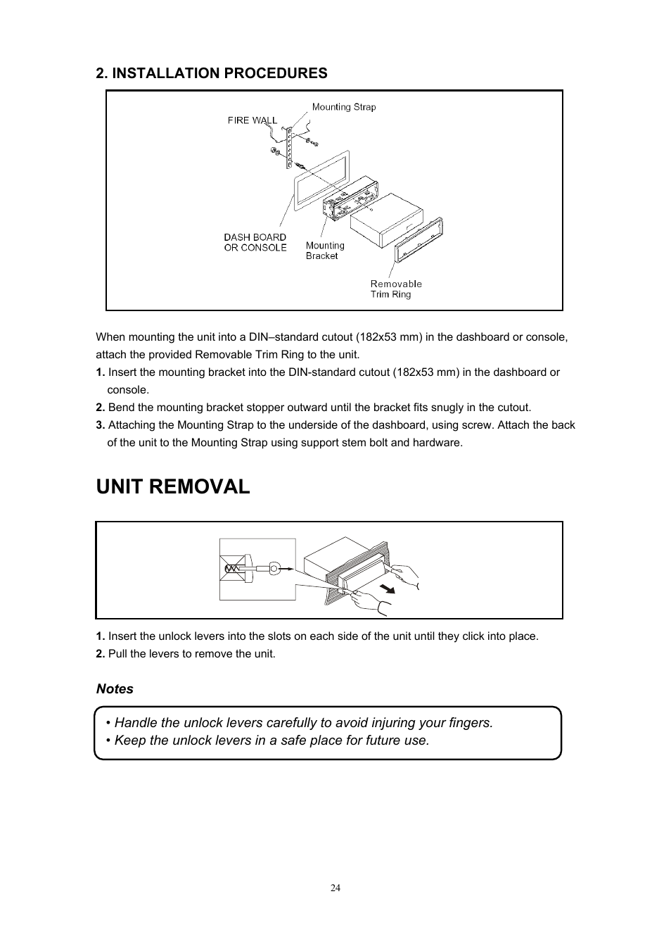 Unit removal | Sanyo ECD-T1545 User Manual | Page 27 / 32