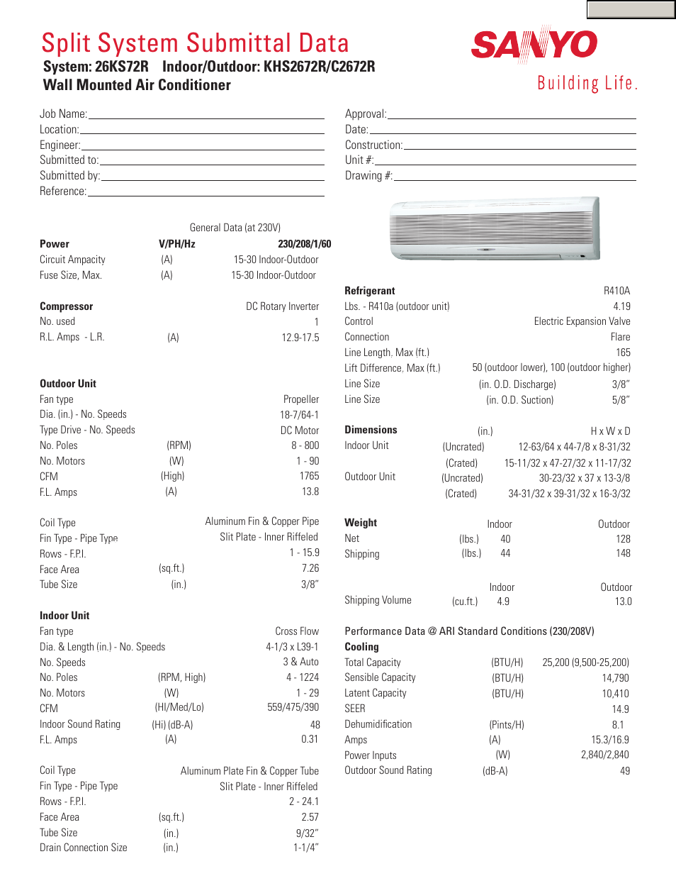 Sanyo 26KS72R User Manual | 2 pages