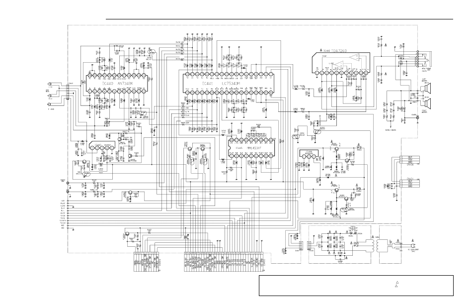 Schematic diagram (amplifier) | Sanyo DC-DA370 User Manual | Page 19 / 26