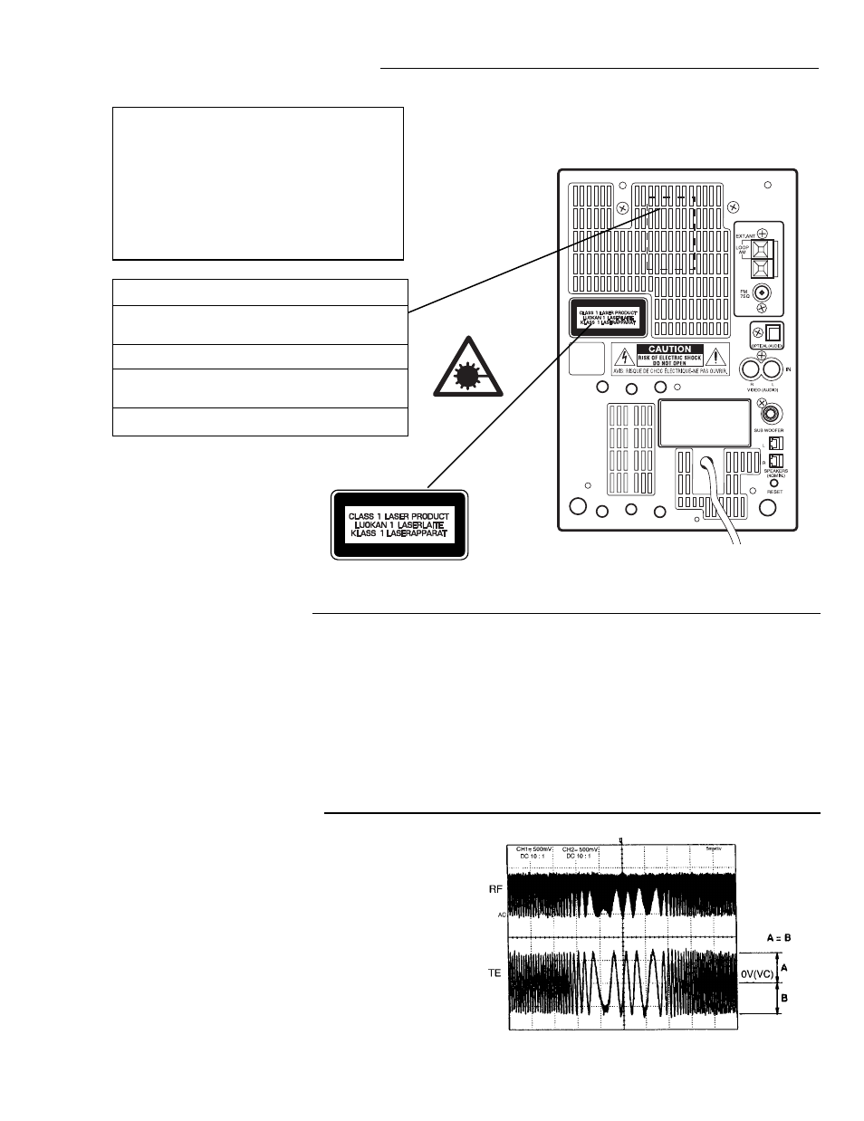 Laser beam safety precaution, Cd pick-up maintenance, Cd player adjustments | Sanyo DC-DA370 User Manual | Page 3 / 26